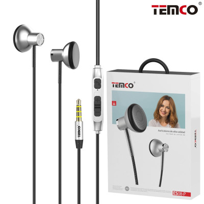 Auriculares Jack 3.5mm Intrauditivos Metal con Microfono en Plata Stilo 3
