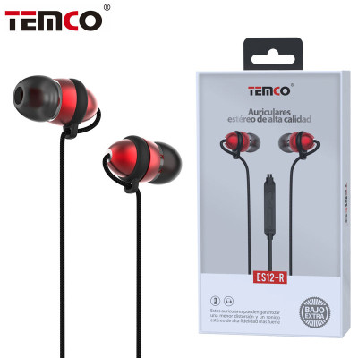 Auriculares Jack 3.5mm Intrauditivos Metal con Microfono en Rojo Stilo 4