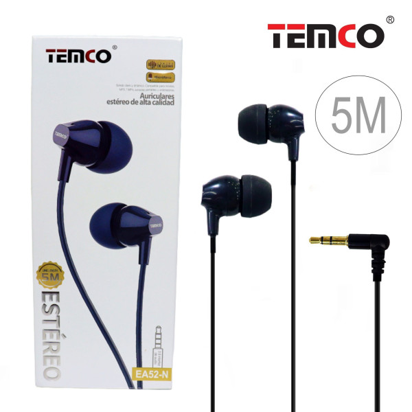 Auriculares Jack 3.5mm en Negro en 5M Stilo 2