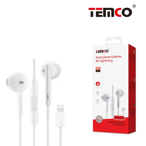 Auriculares con Microfono de Lightning en Blanco