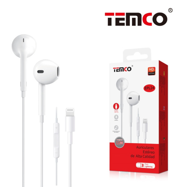 Auriculares con Microfono de Lightning Bluetooth en Blanco
