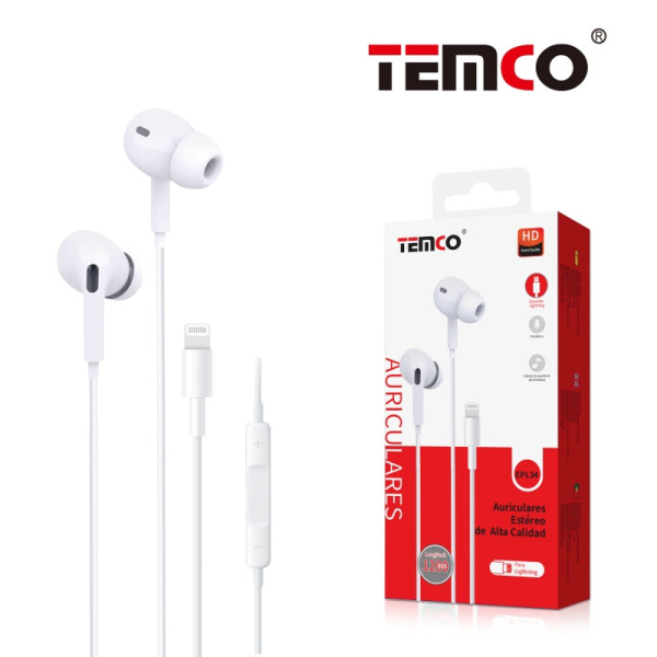 Auriculares Intrauriculares con Microfono de Lightning en Blanco