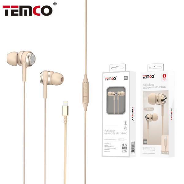 Auriculares Intrauriculares con Microfono de Lightning en Dorado Stilo 3