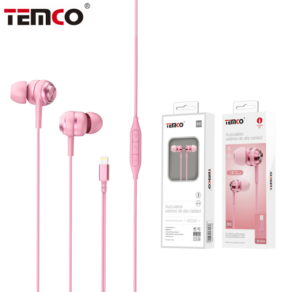 Auriculares Intrauriculares con Microfono de Lightning en Rosa Stilo 3