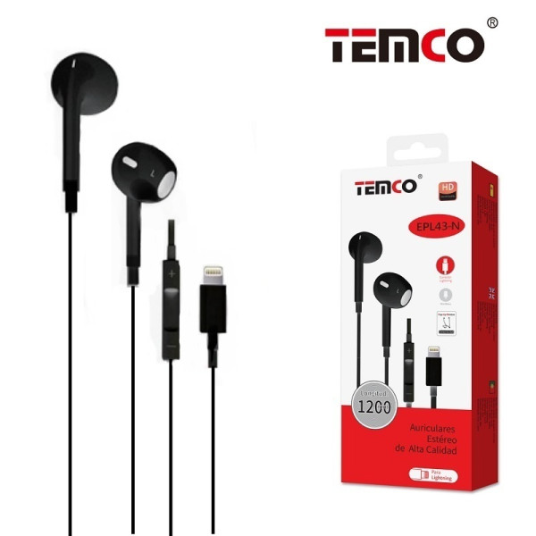Auriculares Intrauriculares con Microfono de Lightning en Negro Stilo 2
