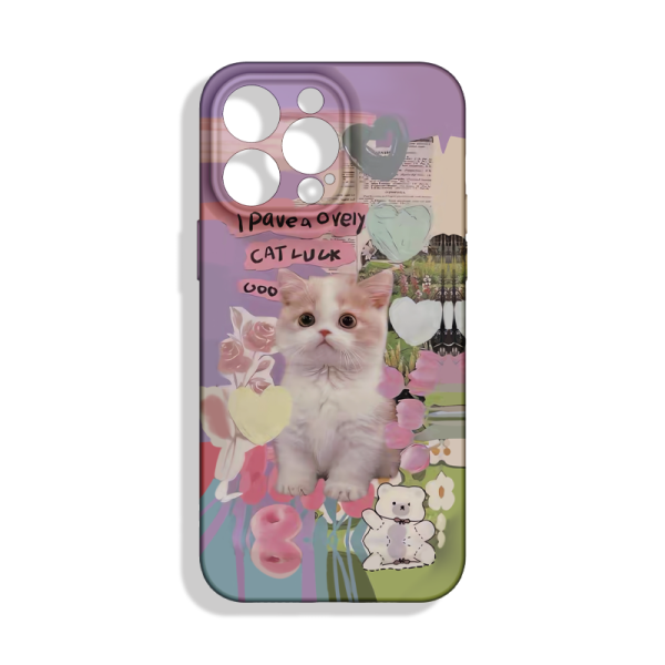 Funda Dibujos de Plastico en Gatos para iPhone 14 Pro