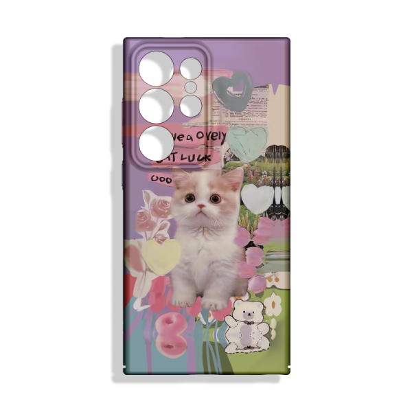 Funda Dibujos de Plastico en Gatos para Samsung S24