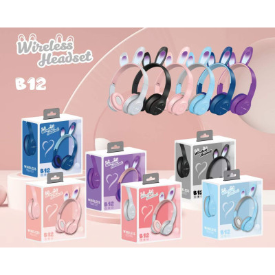 Cascos Inalambrico Bluetooth con Oreja de Conejito con Luces
