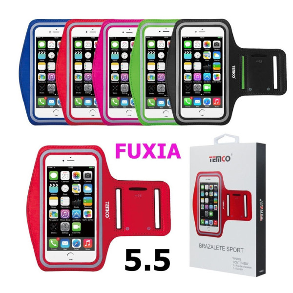 Funda Brazalete Deportivo 5.5" en Fucsia