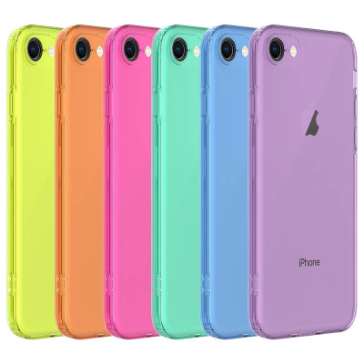 Estojo TPU Colorido com lente Protetora para iPhone 7 / 8