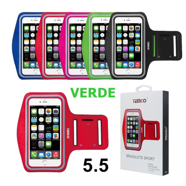 Funda Brazalete Deportivo 5.5" en Verde