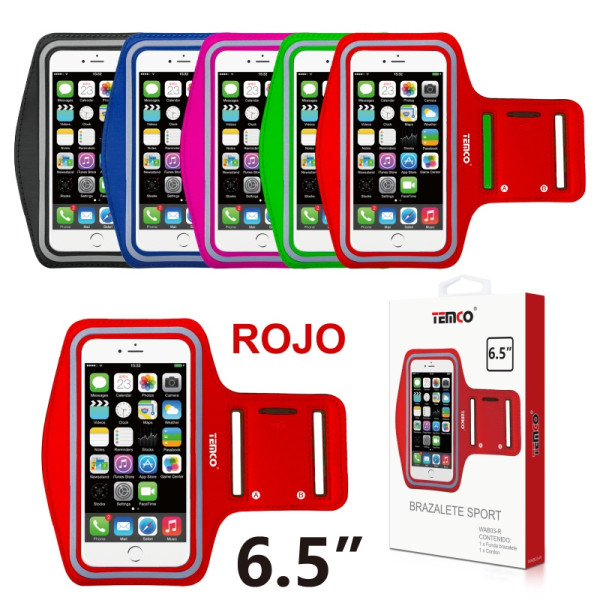 Funda Brazalete Deportivo 6.5" en Rojo