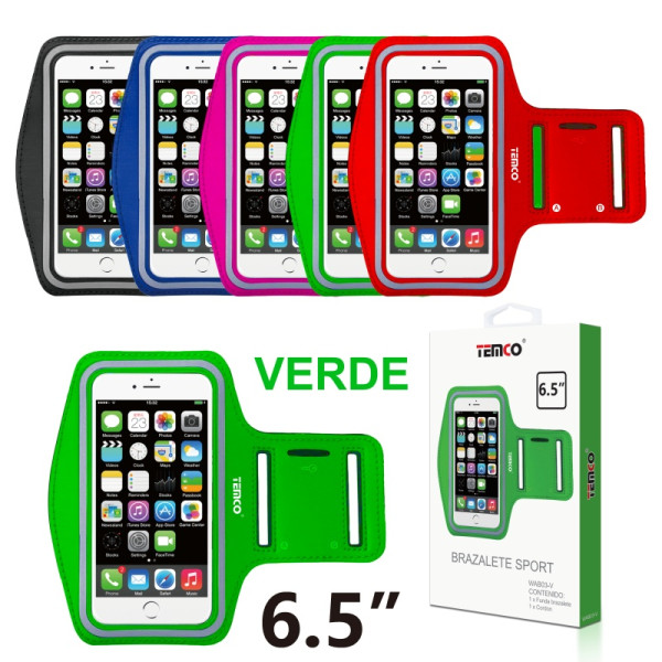 Funda Brazalete Deportivo 6.5" en Verde