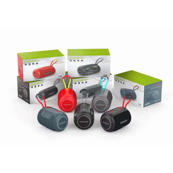Altavoz Hopestar T10 con Bluetooth, Inalambrico Azul y Camuflaje