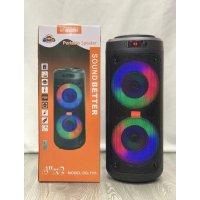 Altavoz con Micro DG-1110 4"x2, reproductor MP3, SD Card, 2200w