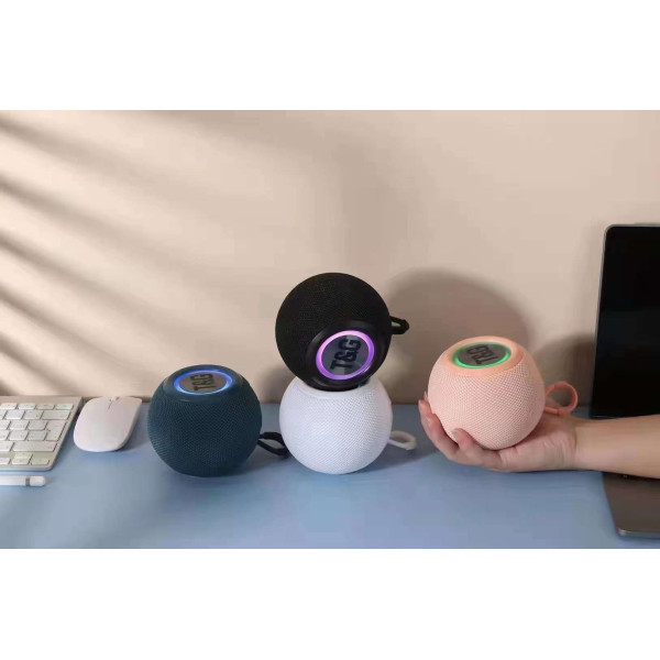 Altavoz Redondo, Pequeño con Luz Led TG-337 Potente Inalámbrico Rosa