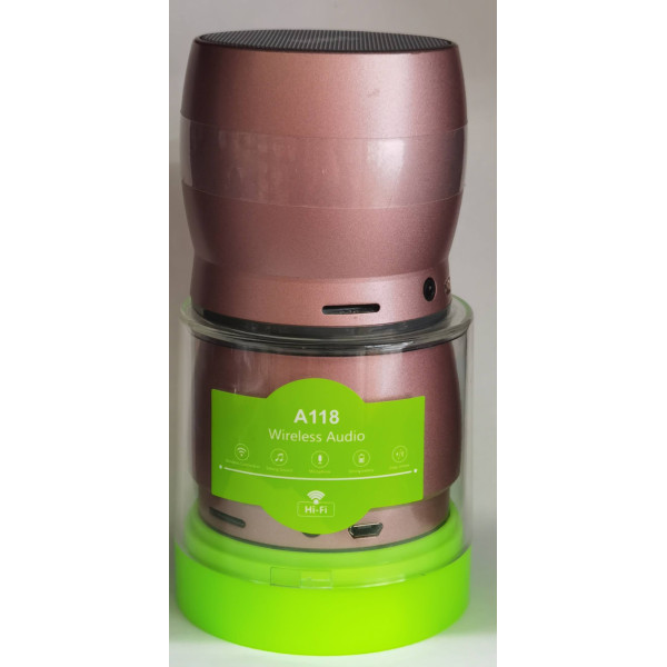 Altavoz Mini A118 Wireless Audio, Strong Sound, larga Duracion de Bateria Conexion USB/Hi-fi