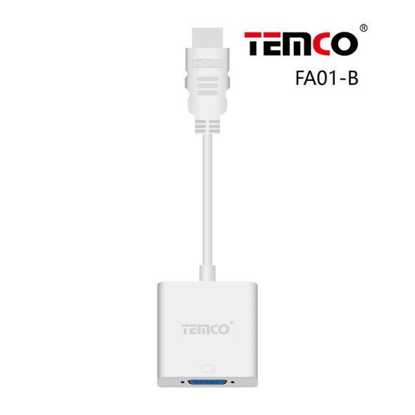 Adaptador HDMI a VGA Hembra Blanco