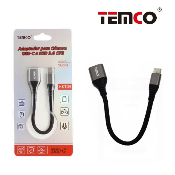 Adaptador OTG 2 en 1 USB a Tipo C Negro