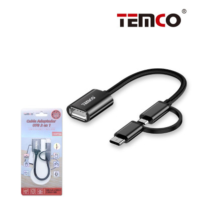 Adaptador Micro USB a Tipo C + Android Negro