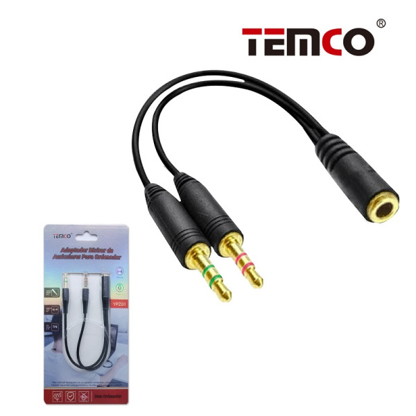 Adaptador Divisor de Auriculares para PC