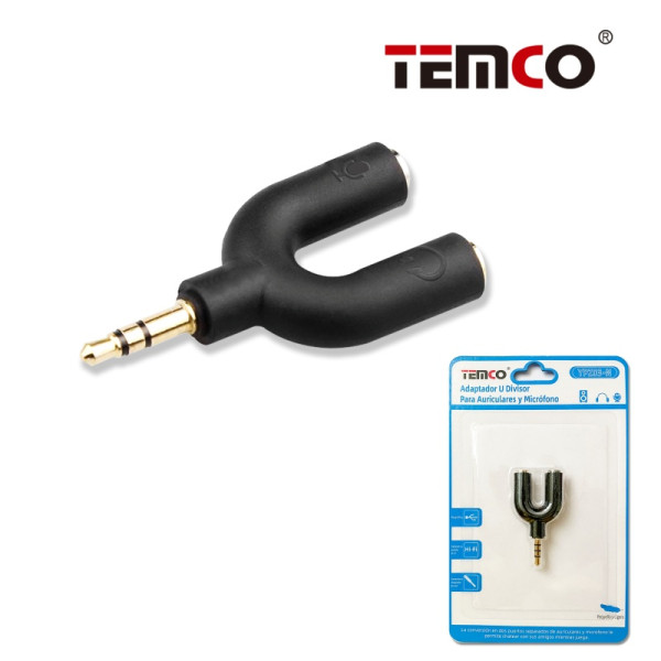 Adaptador U Divisor para Auriculares y Microfono.