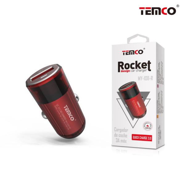 Cargador Coche 3A Max Ideal para Dispositivos con USB, Teléfonos Móviles, Smartphones