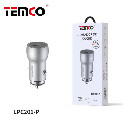 Cargador de Coche Type C con PD 3.0/ 20W-Negro