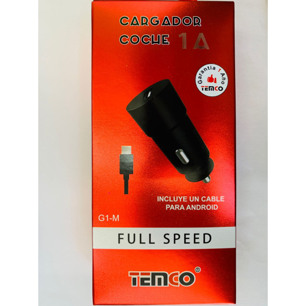 Cargador Coche 1A Micro con Cable