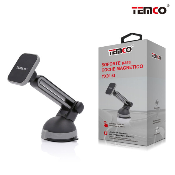 Soporte para Coche de Movil Magnetico Ventosa, Gris