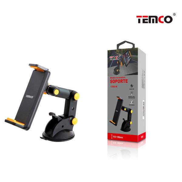 Soporte Tablet/Movil Ventosa Excavadora, Rotacion 360º, Naranja