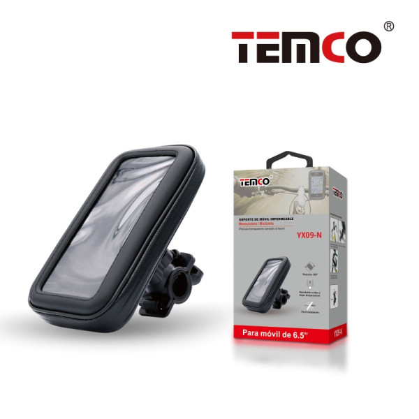 Soporte Movil Impermeable para Bicicleta/Moto (6.5") Negro