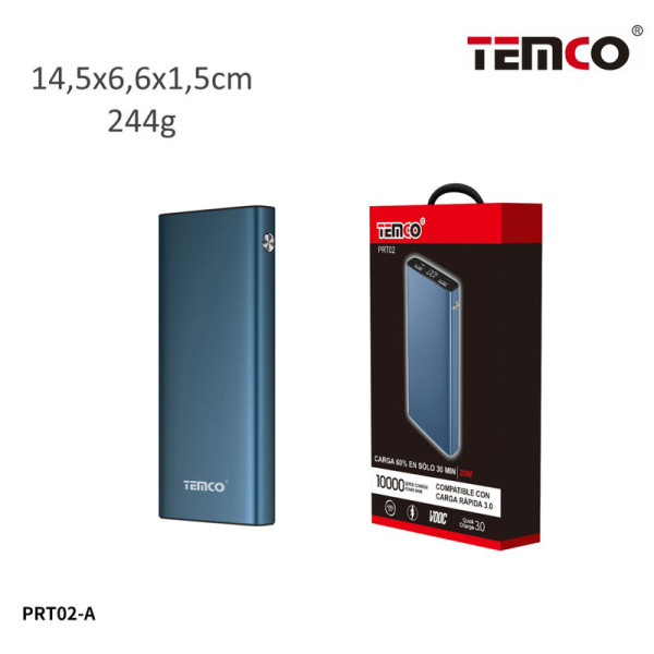 Bateria Externa 10000 mAh 2.1A Azul