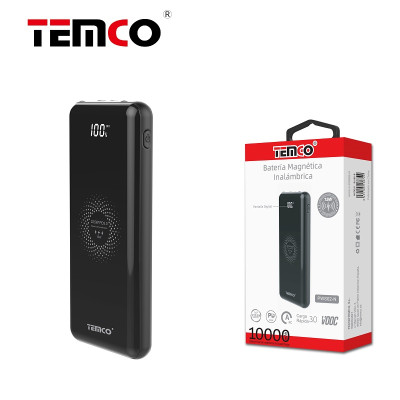 Bateria Externa Inalambrica 10000 mAh Negro