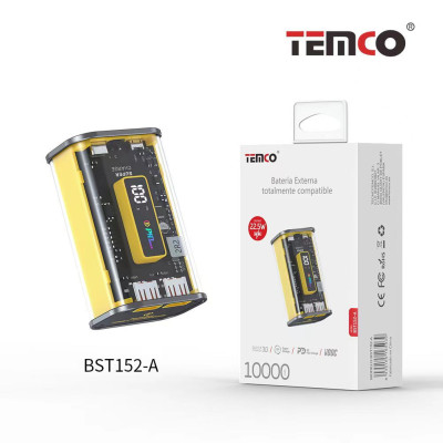 Bateria Externa 10000 mAh PD 20W + QC 22.5W Amarillo