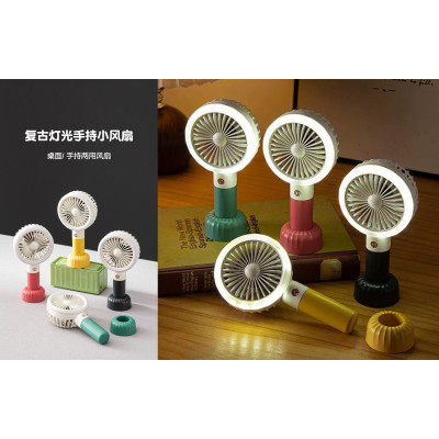Ventilador de Mano con 3 Velocidades y con Luz Led