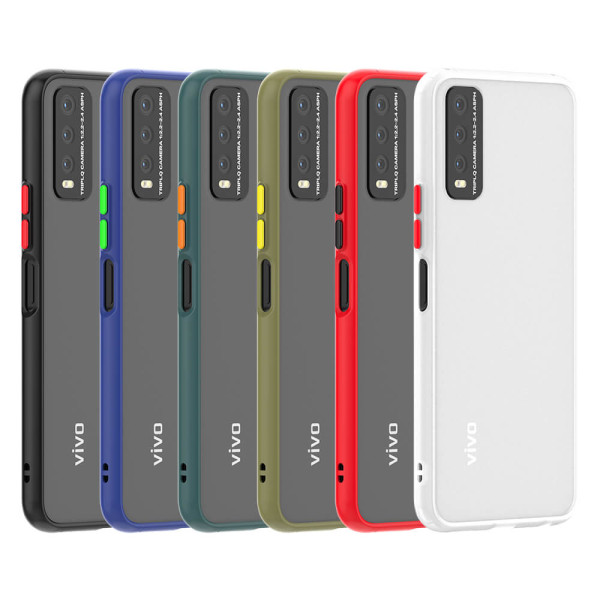 Capa fosca translúcida antiderrapante para Vivo Y72 5G-Y52