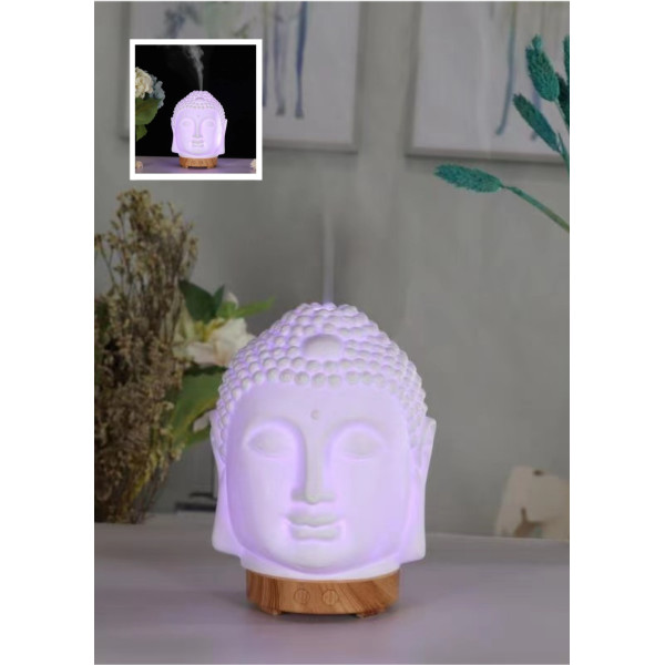 Humificador + Difusor de Aroma con Forma de Cabeza de Buda