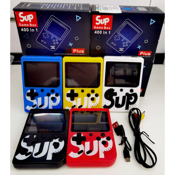 Consola de Juegos Portátil, Pantalla HD con 400 Juegos, para Conectar TV con Cable AV, para Niños y Padres