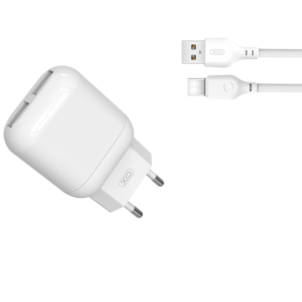 L78 EU 12W 2.4A Cargador USB Dual para Tipo C