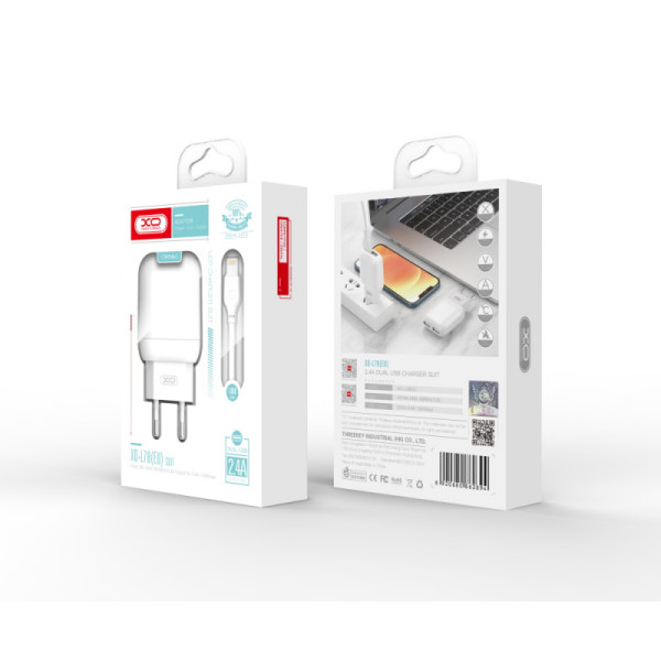 L78 EU 12W 2.4A Cargador USB Dual para Lightning