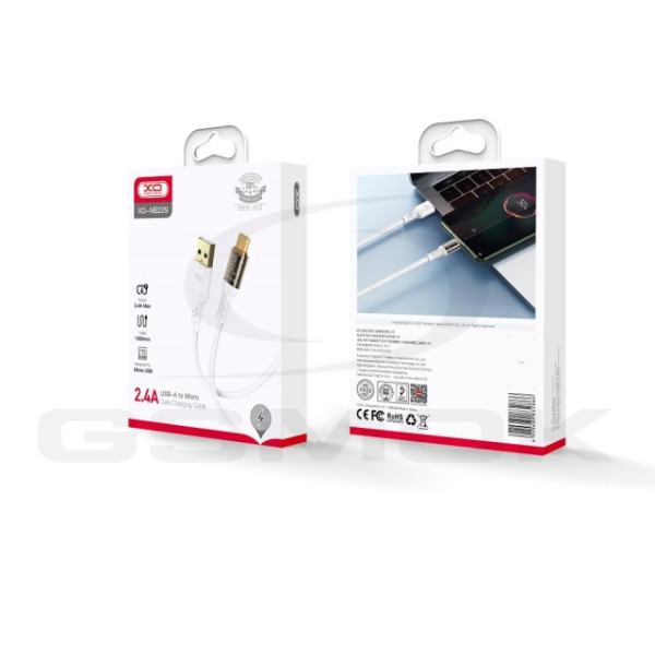 NB229 Cable USB Ondulado de Diseño Transparente Micro 2.4A
