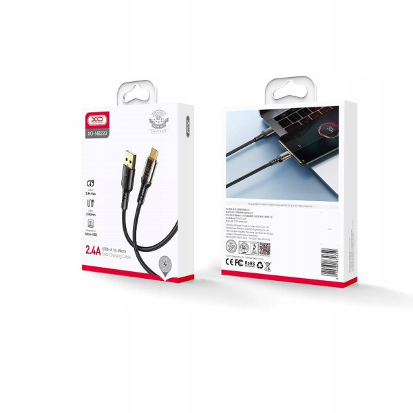 NB229 Cable USB Ondulado de Diseño Transparente Micro 2.4A