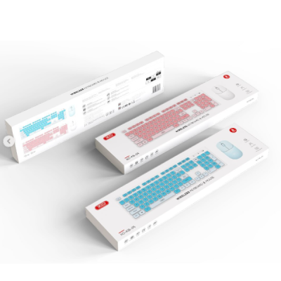 Teclado Con Raton Inalambrico XO-KB-05 en Rosa