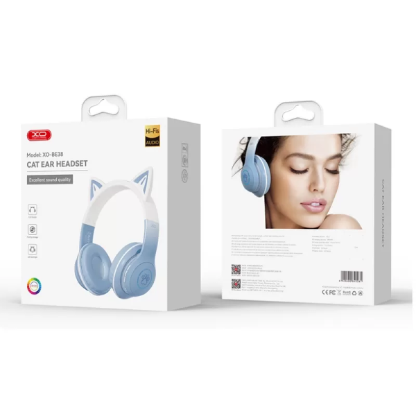 Casco Inalambrico con Blueooth XO-BE38 Audio Hifi en Azul