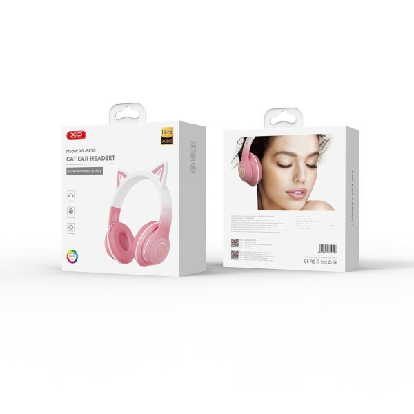 Casco Inalambrico con Blueooth XO-BE38 Audio Hifi en Rosa