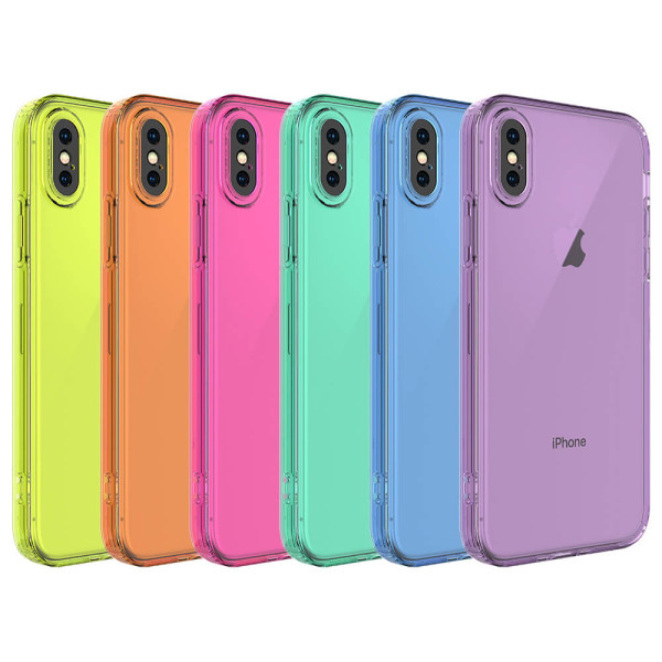 Funda de TPU Coloreada con Lente Protectora para IPhone Xs Max