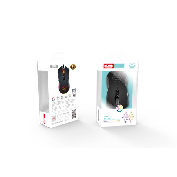 Roton Con Cable Wired Gaming Mouse XO-M3 En Negro