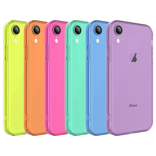 Estojo TPU Colorido com lente Protetora para iPhone Xr