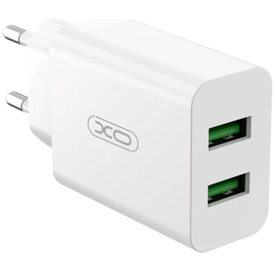 Cargador Con Dos Entrada Usb 18W XO-L119 En Blanco